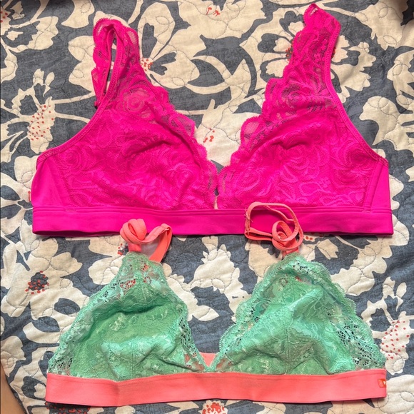 Victoria’s Secret Pink Lace Bralette Set M - Picture 1 of 6